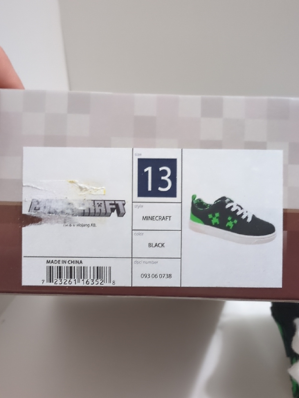 Target Kids Minecraft Black and Green Low-Top Sneakers